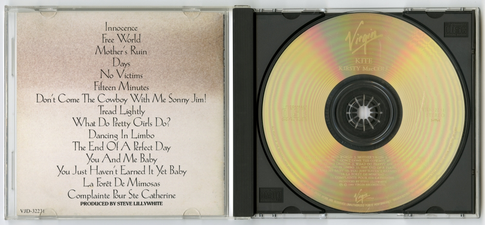 Kirsty MacCollの2枚目のアルバム『Kite』（1989年、Virgin、ビクター）日本盤CD02
